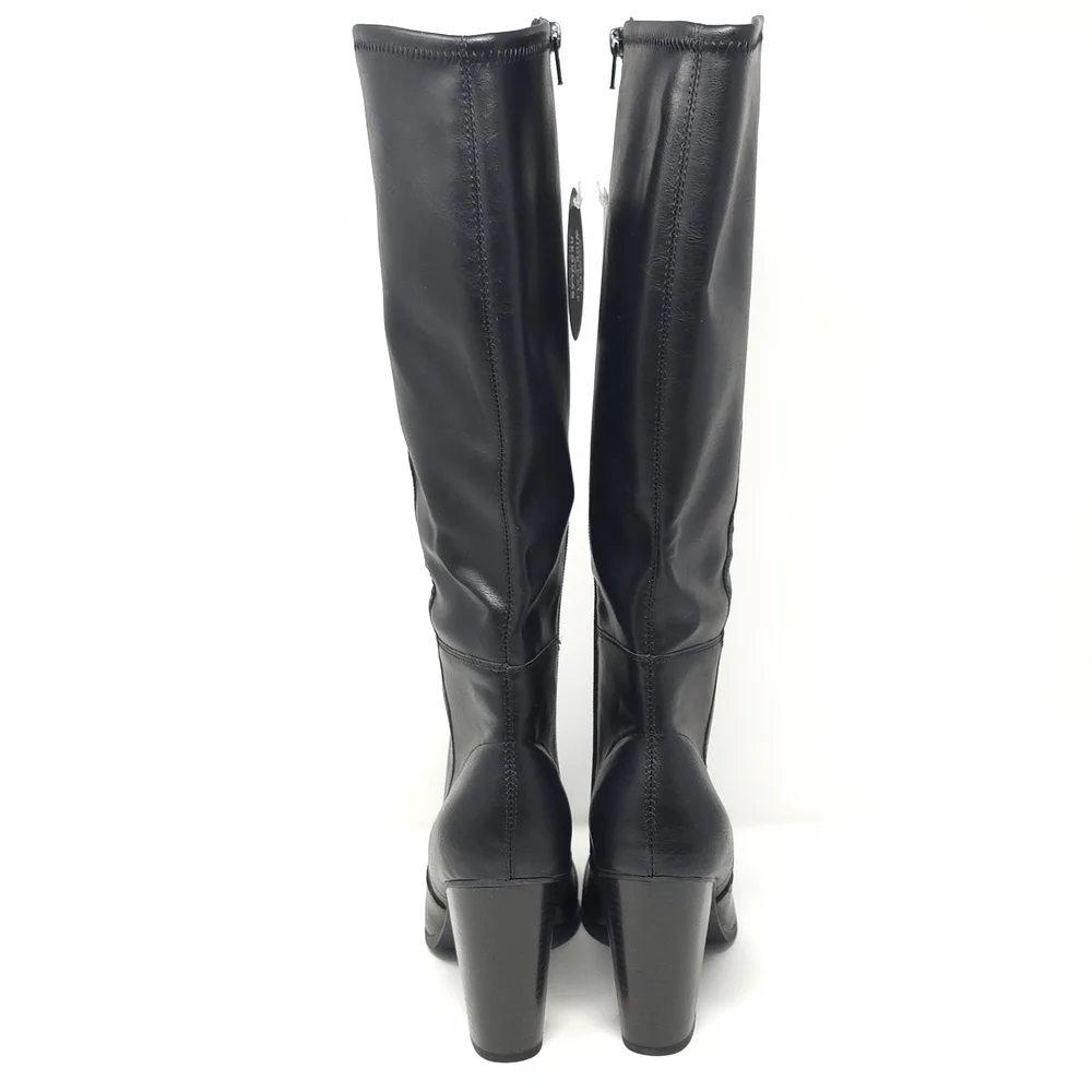 Style & Co. Boots Addyy Leather Tall Knee-High Black 9 Medium - Picture 5 of 13